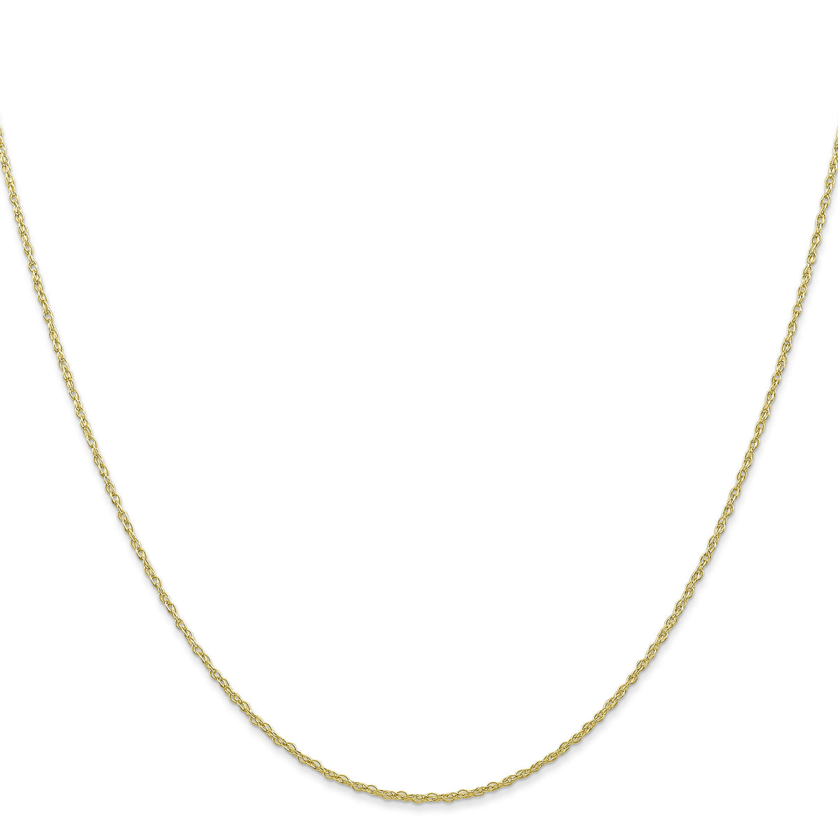 10k .7mm Carded Cable Rope Chain-10K7RY-24
