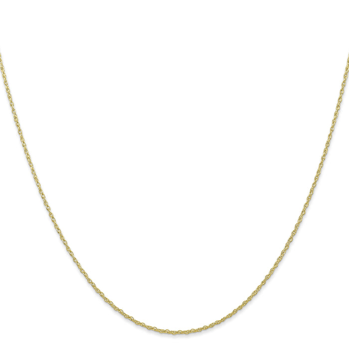 10k .7mm Carded Cable Rope Chain-10K7RY-18