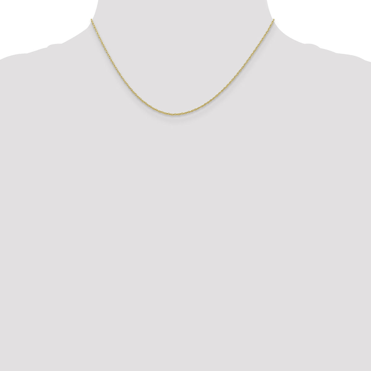 10k .7mm Carded Cable Rope Chain-10K7RY-16