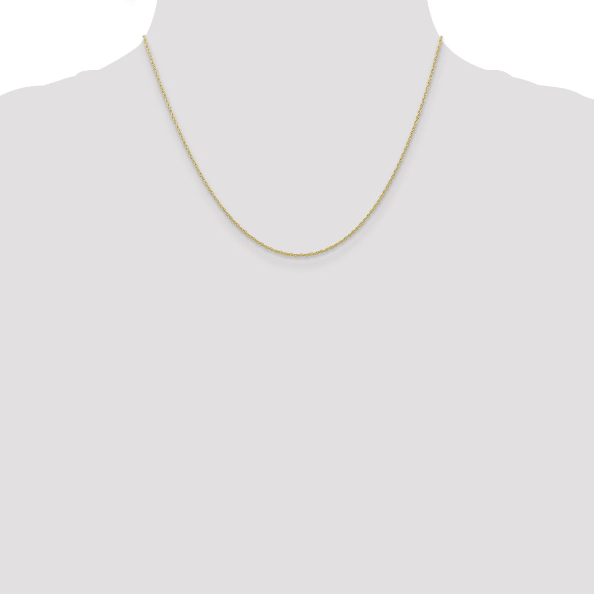 10k .7mm Carded Cable Rope Chain-10K7RY-18