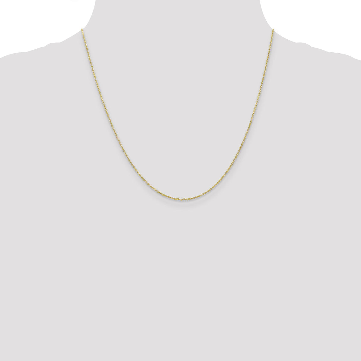 10k .7mm Carded Cable Rope Chain-10K7RY-20