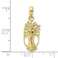 10K Florida Lobster Charm-10K8035
