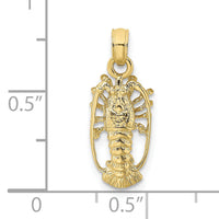 10K Florida Lobster with Out Claws Charm-10K8038