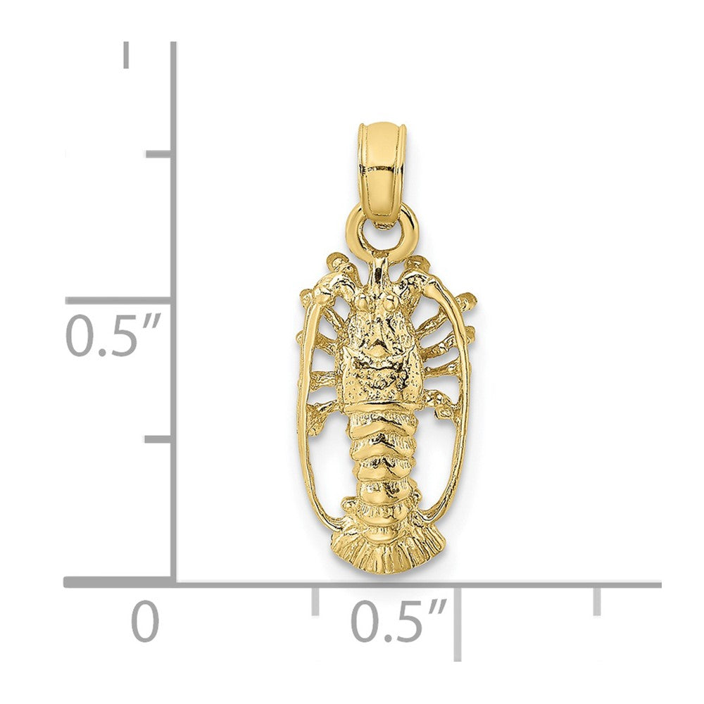 10K Florida Lobster with Out Claws Charm-10K8038