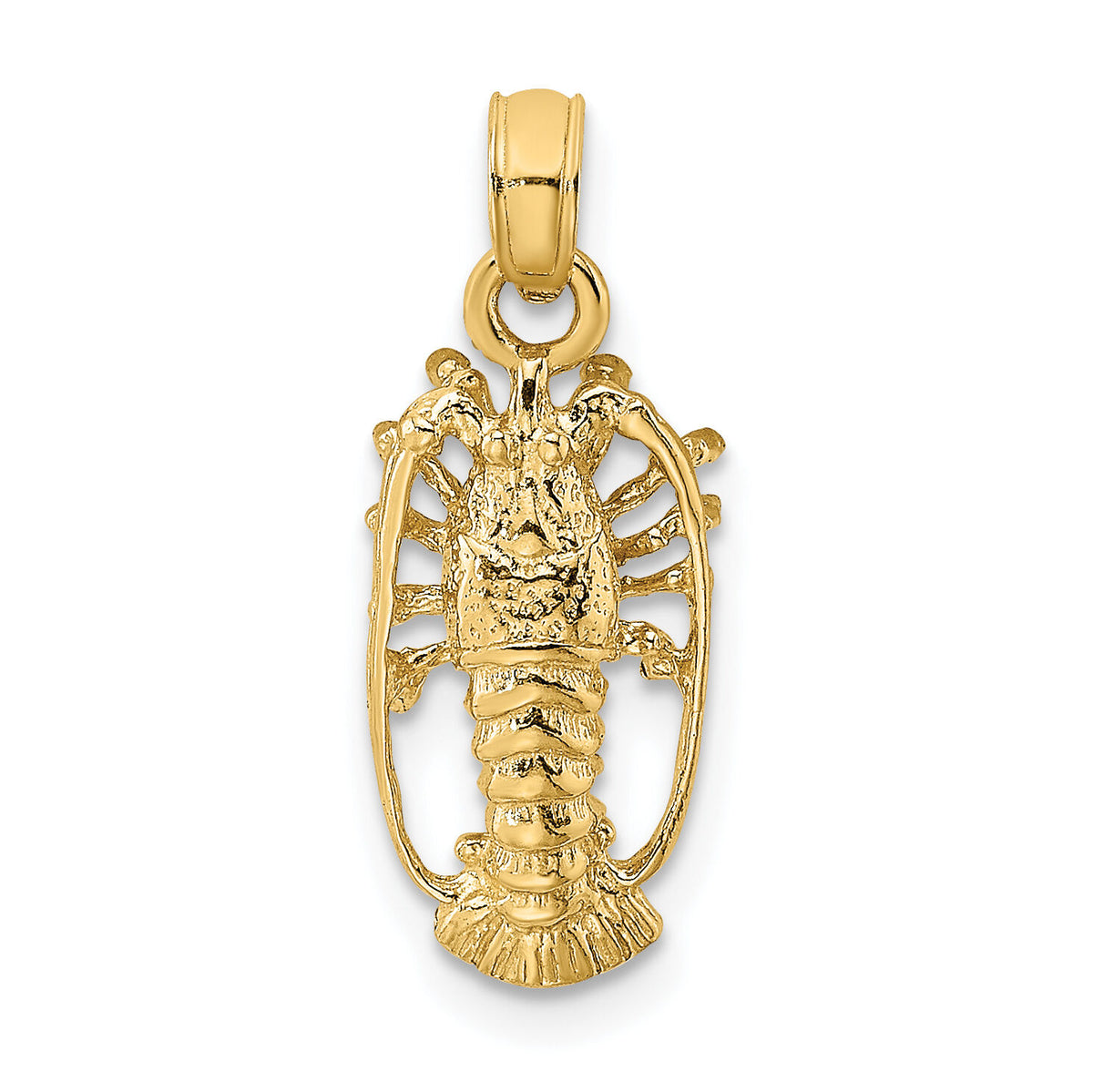 10K Florida Lobster with Out Claws Charm-10K8038