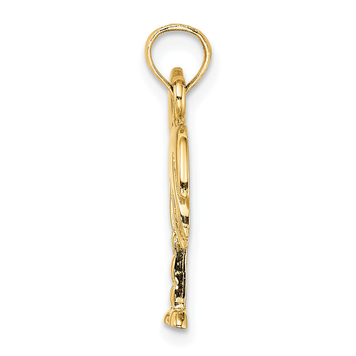 10K Polished Charleston Palm Tree Charm-10K8059