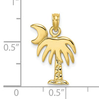 10K Polished Charleston Palm Tree Charm-10K8059
