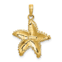 10K Starfish W/ Beaded Texture Charm-10K8070
