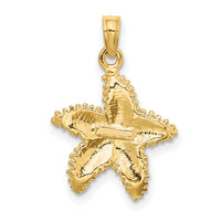 10K Starfish W/ Beaded Texture Charm-10K8071