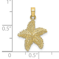 10K Starfish W/ Beaded Texture Charm-10K8071