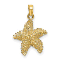 10K Starfish W/ Beaded Texture Charm-10K8071