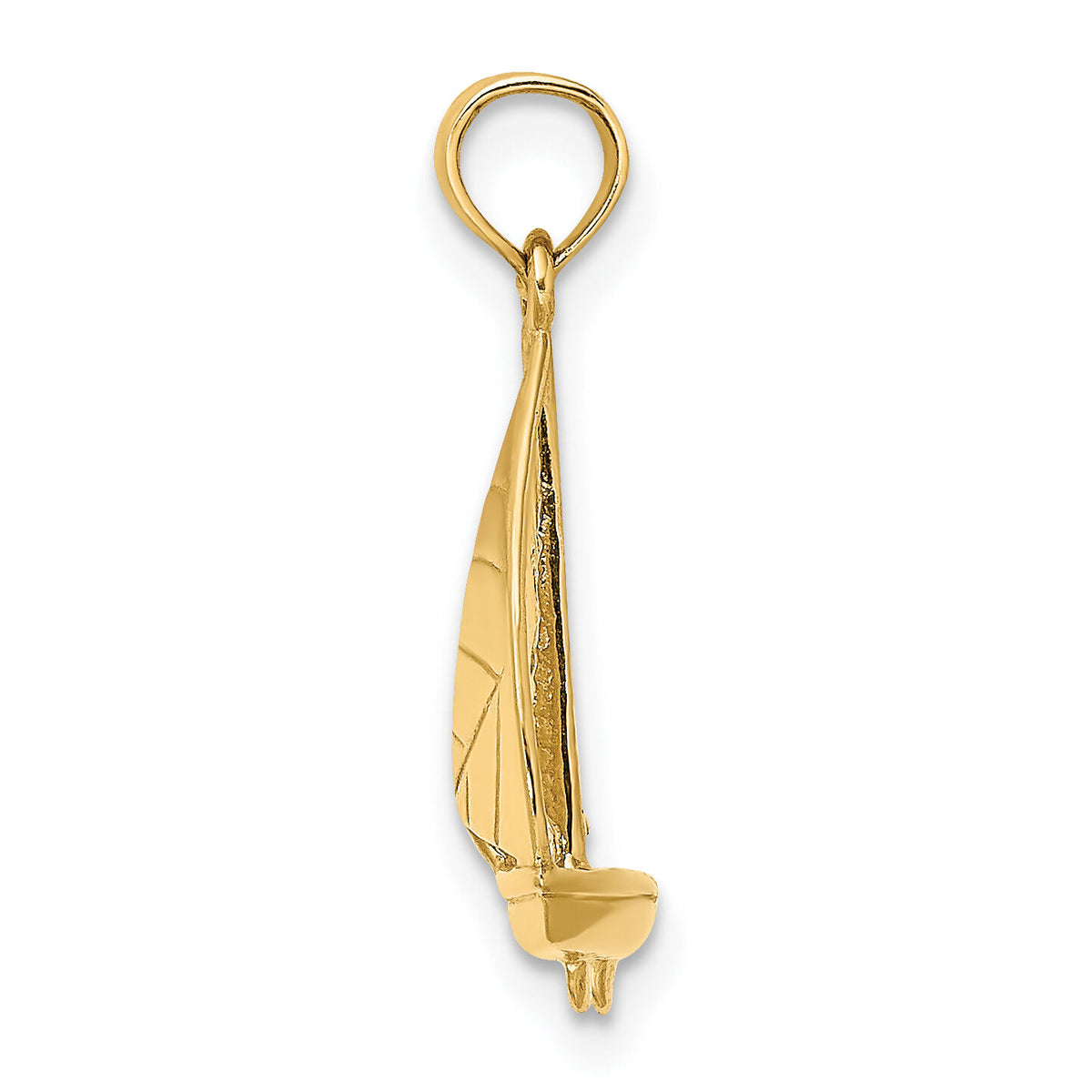 10K 3-D Polished Sailboat Charm-10K8102