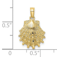 10K Lion's Paw Shell Charm-10K8126