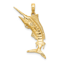10K 3-D Polished BLUE MARLIN Charm-10K8131