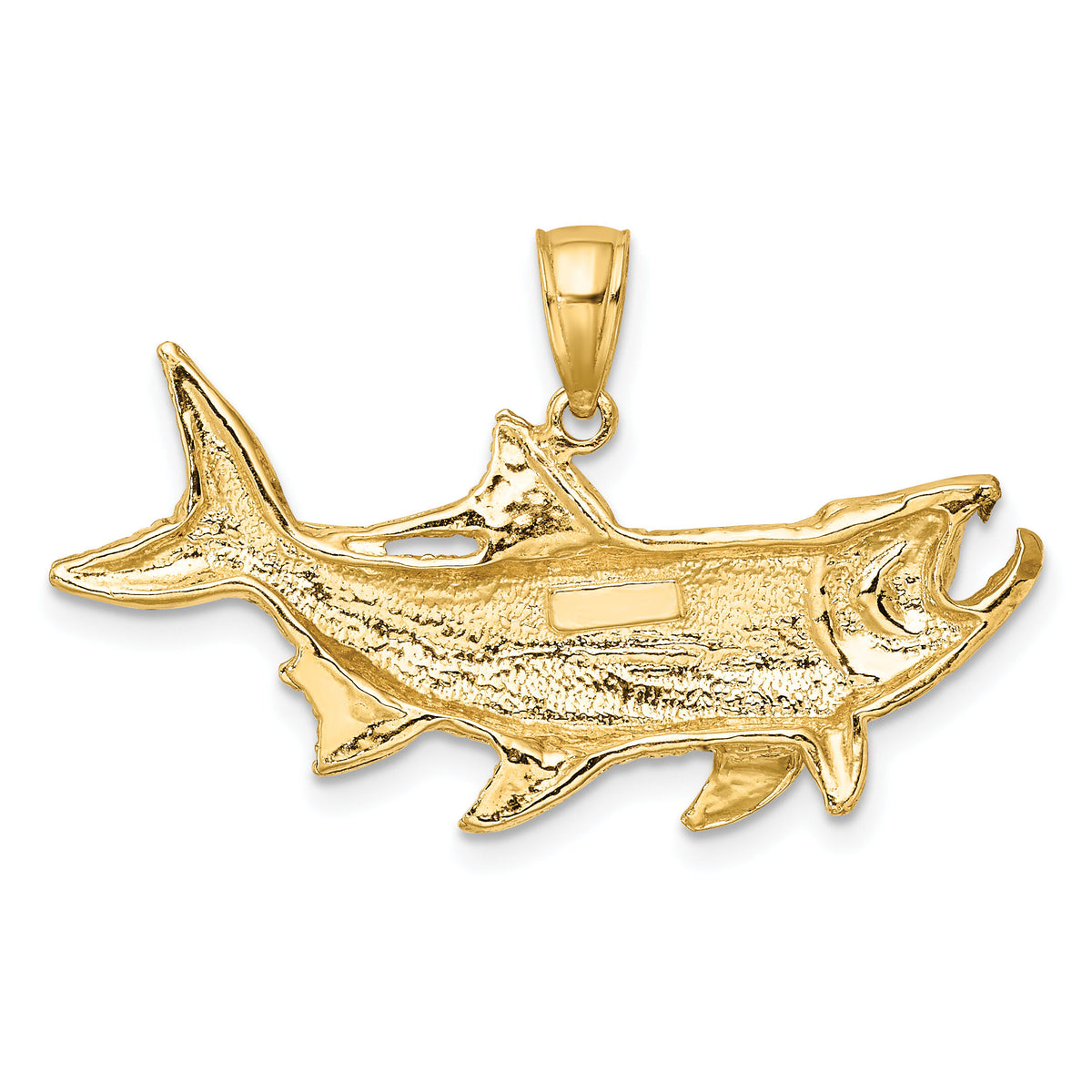 10K Tarpon Fish w/Open Mouth Charm-10K8133