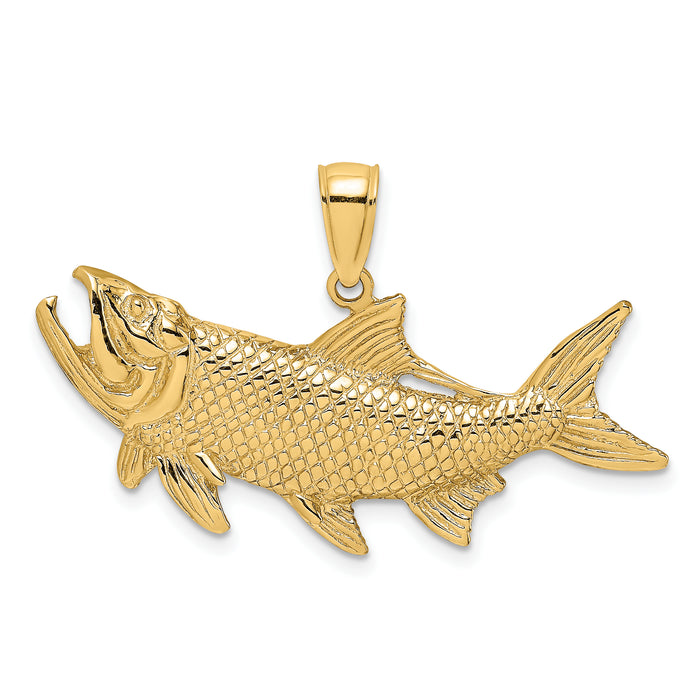 10K Tarpon Fish w/Open Mouth Charm-10K8133