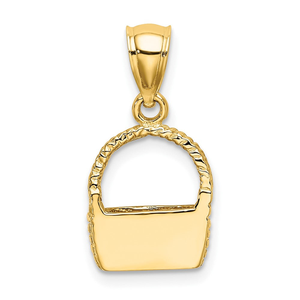 10K 2-D Flat Back Basket Charm-10K8139