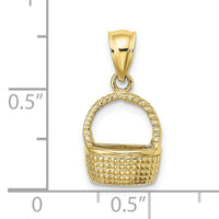 10K 2-D Flat Back Basket Charm-10K8139