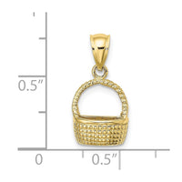 10K 2-D Flat Back Basket Charm-10K8139