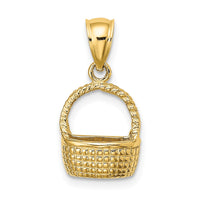 10K 2-D Flat Back Basket Charm-10K8139