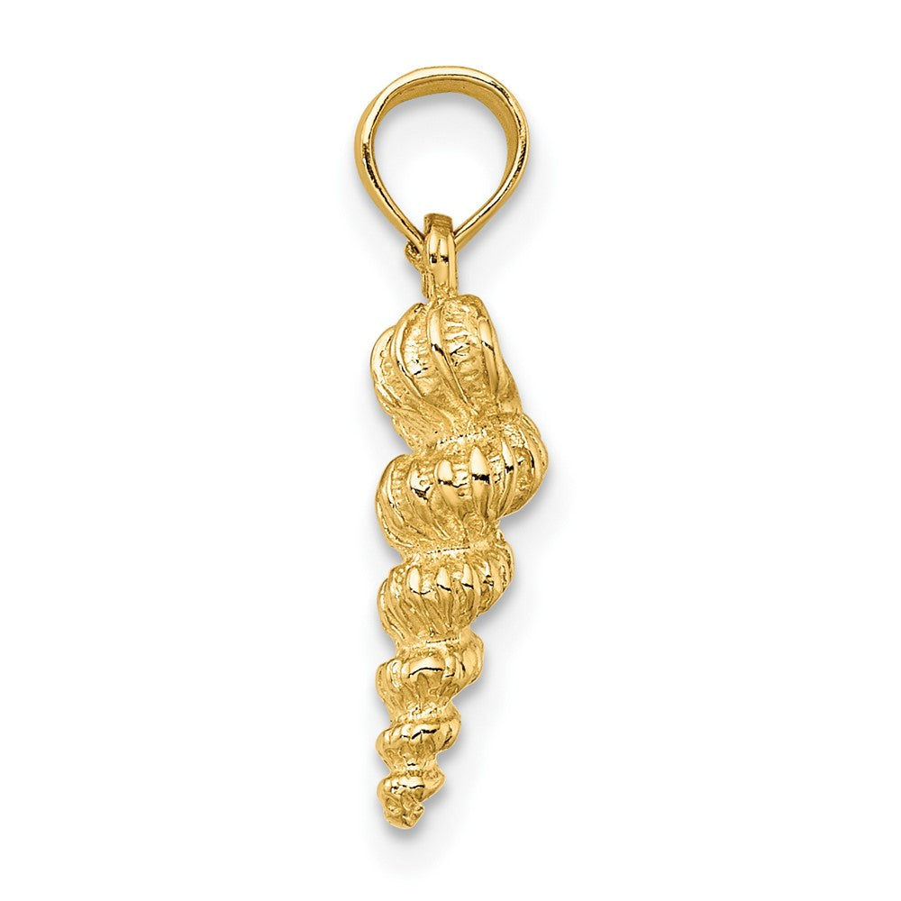 10K 3-D Mini Common Wentletrap Shell Charm-10K8144