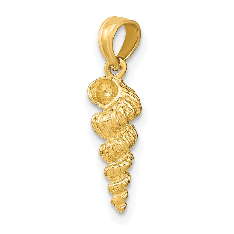 10K 3-D Mini Common Wentletrap Shell Charm-10K8144