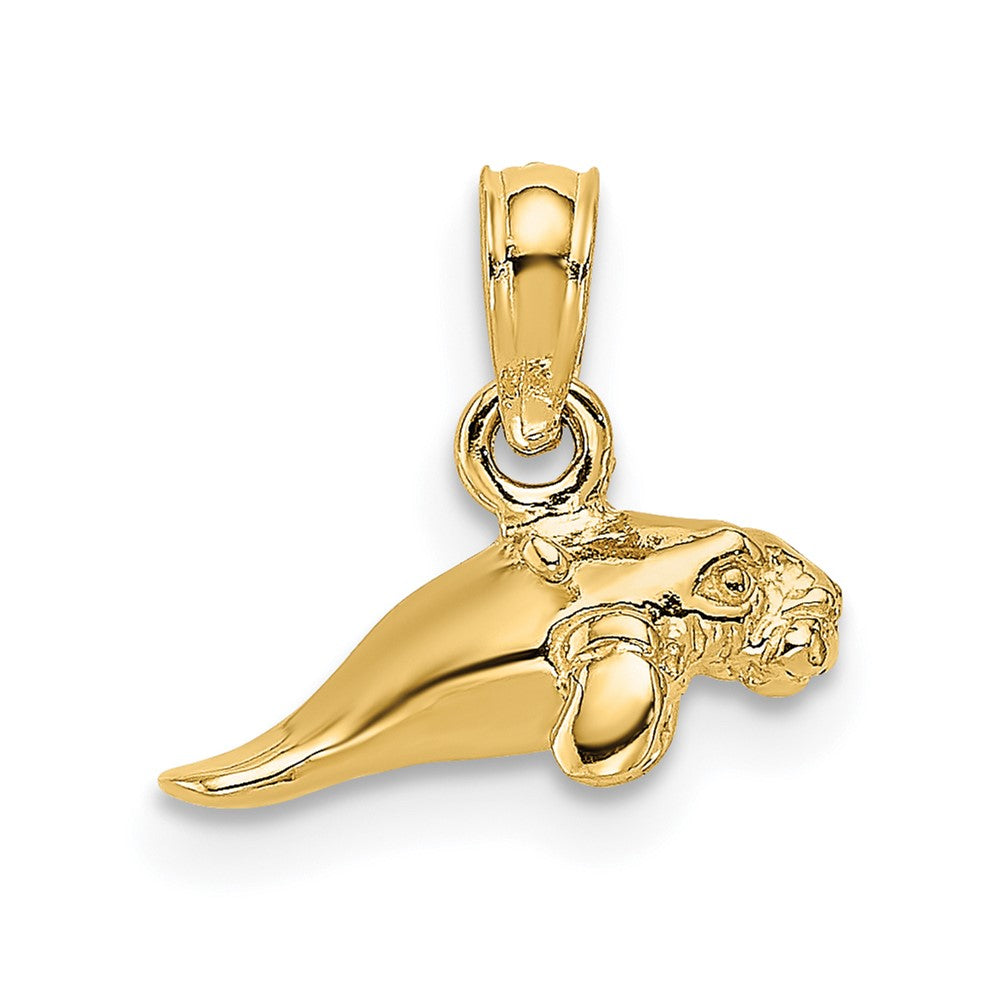 10K 3-D Polished Mini Manatee Charm-10K8145