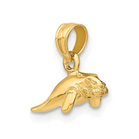 10K 3-D Polished Mini Manatee Charm-10K8145