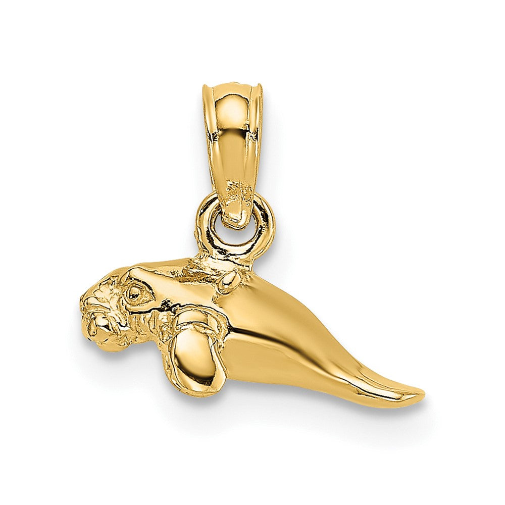 10K 3-D Polished Mini Manatee Charm-10K8145