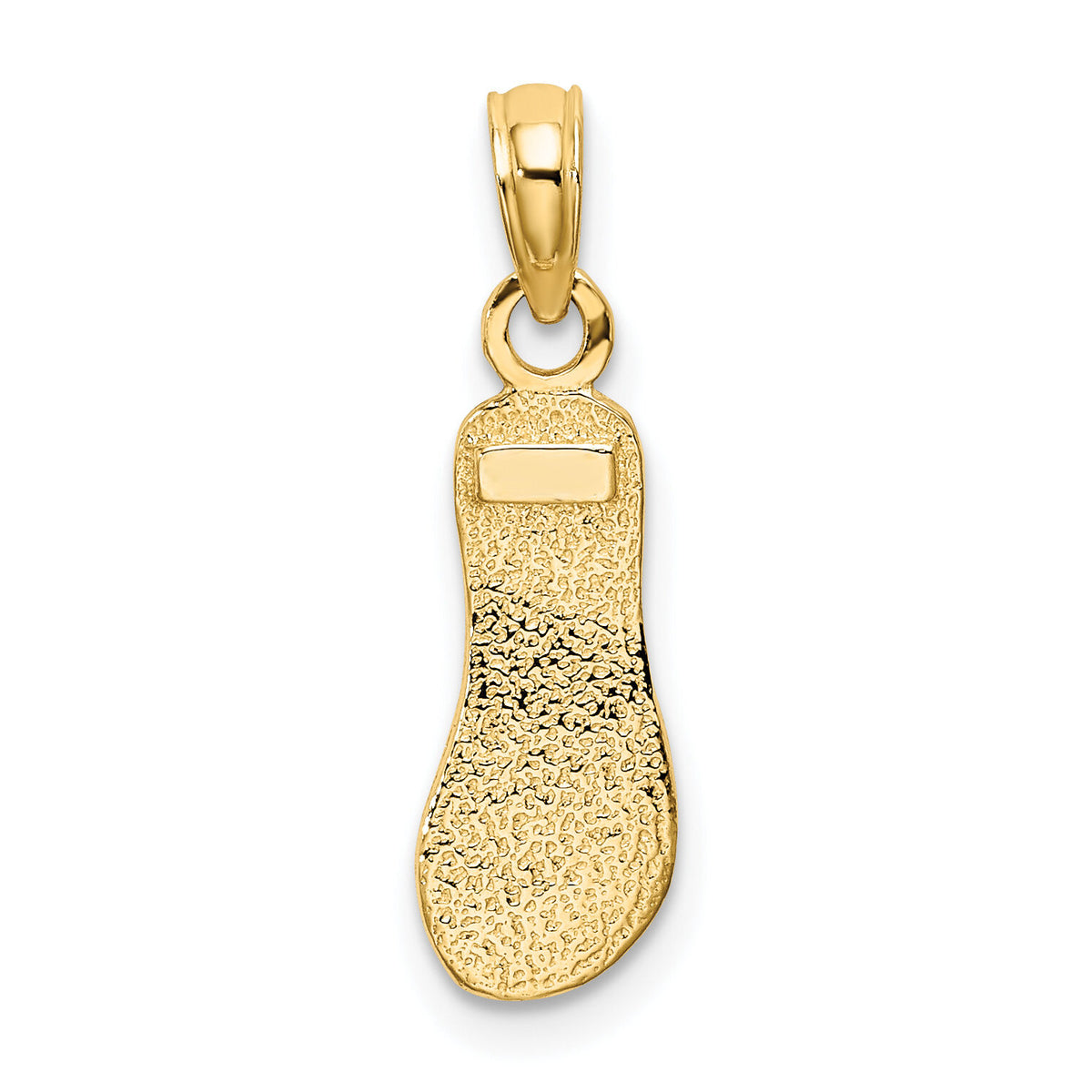 10K Textured Straps Single Flip-Flop Charm-10K8251