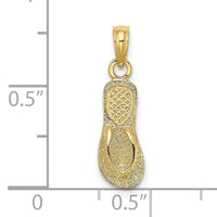 10K Textured Straps Single Flip-Flop Charm-10K8251