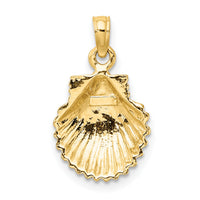 10K Polished Scallop Shell Charm-10K8253