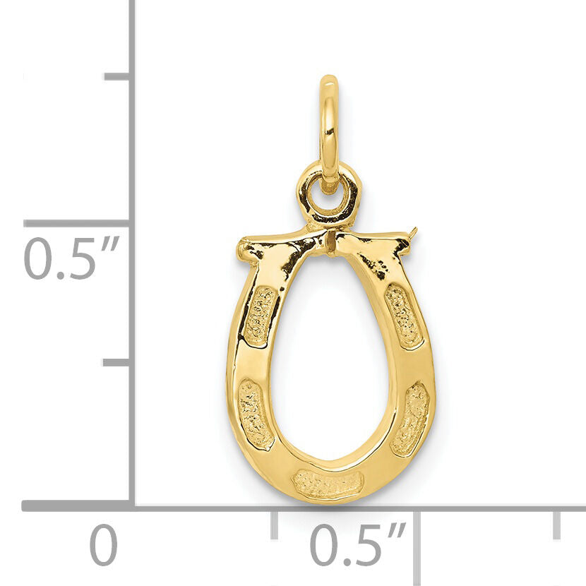 10k Solid Polished Horseshoe Charm-10K830