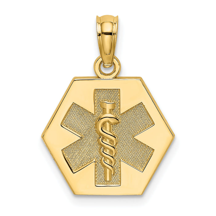 10k Medical Disc Pendant-10K8314
