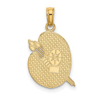 10K Engraved Textured Painters Pallet Charm-10K8320
