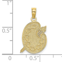 10K Engraved Textured Painters Pallet Charm-10K8320