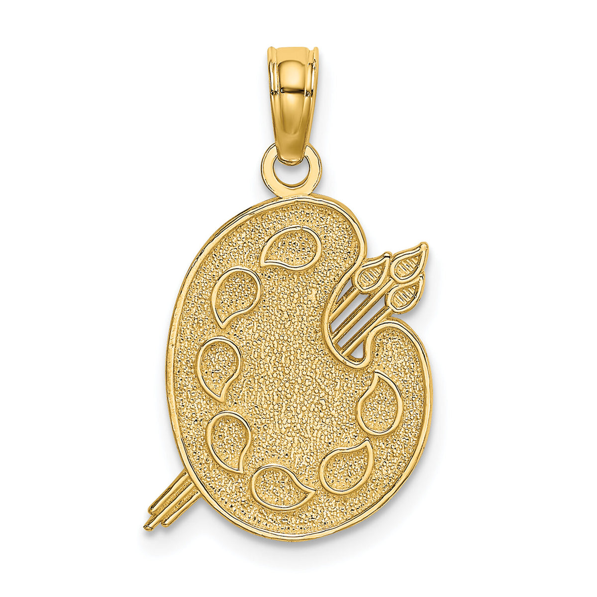 10K Engraved Textured Painters Pallet Charm-10K8320