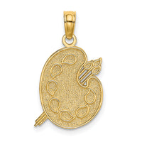 10K Engraved Textured Painters Pallet Charm-10K8320