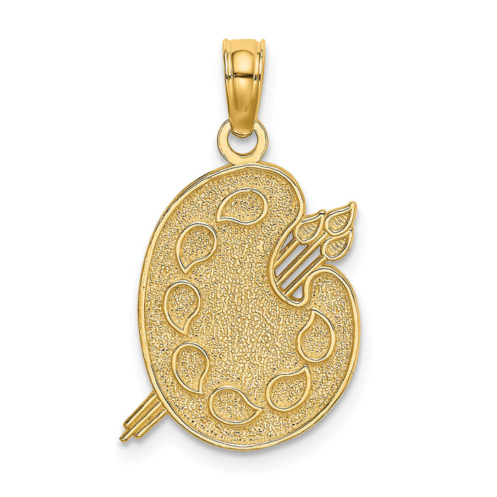 10K Engraved Textured Painters Pallet Charm-10K8320
