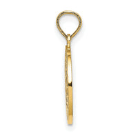 10K Textured Communion Cup on Round Disc Charm-10K8322