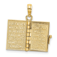 10K 3-D Moveable Pages Holy Bible w/ Lords Prayer Charm-10K8323