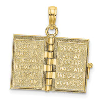 10K 3-D Moveable Pages Holy Bible w/ Lords Prayer Charm-10K8323
