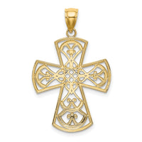 10K Filigree Cross Charm-10K8328