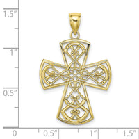 10K Filigree Cross Charm-10K8328