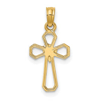 10K Cut-Out Cross w/ Dove Charm-10K8329