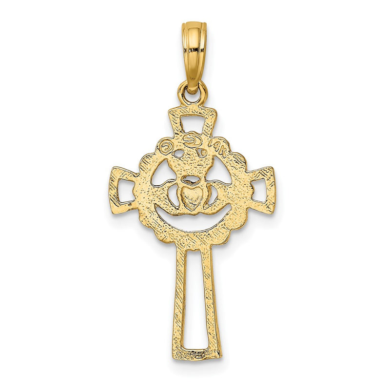 10K Claddagh Cross Charm-10K8335