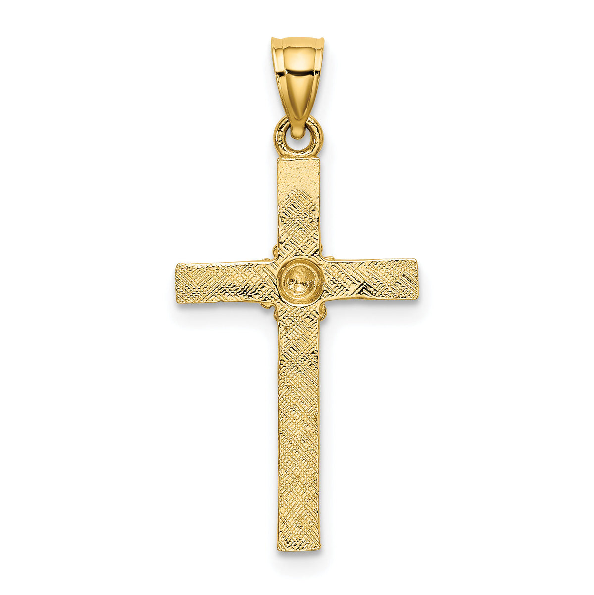 10K Cross w/ Flower Charm-10K8336
