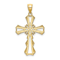 10K Cut-Out w/ Teardrop Sides Cross Charm-10K8341