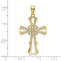 10K Cut-Out w/ Teardrop Sides Cross Charm-10K8341