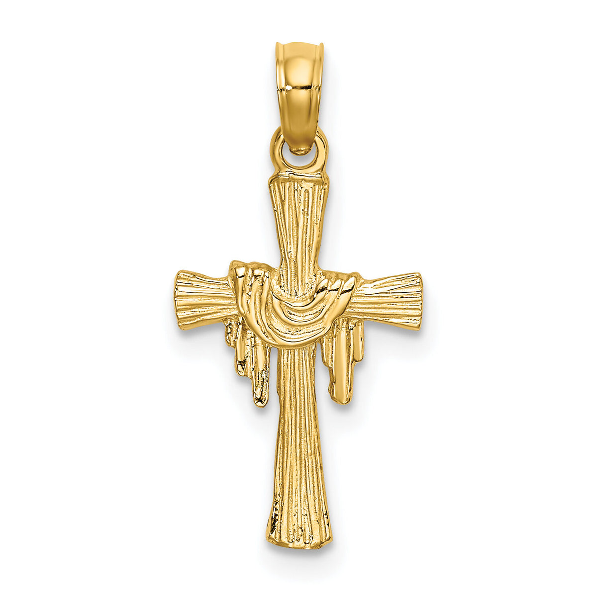 10K Cross w/ Drape Charm-10K8344